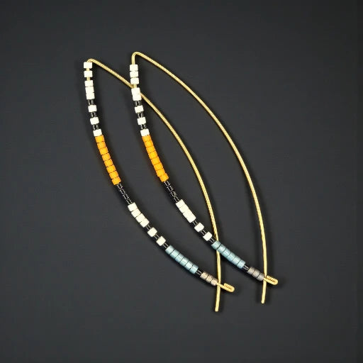 Tiger Stripe Thread Earrings